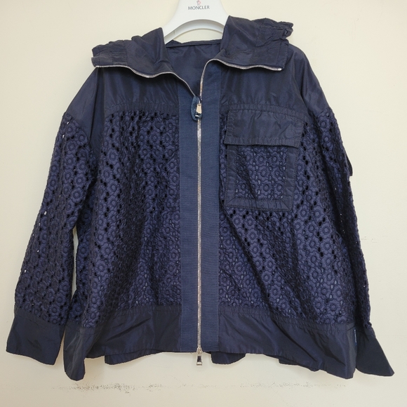 Moncler Jackets & Blazers - Moncler Obsidienne lace eyelet jacket NWT size 0/xs